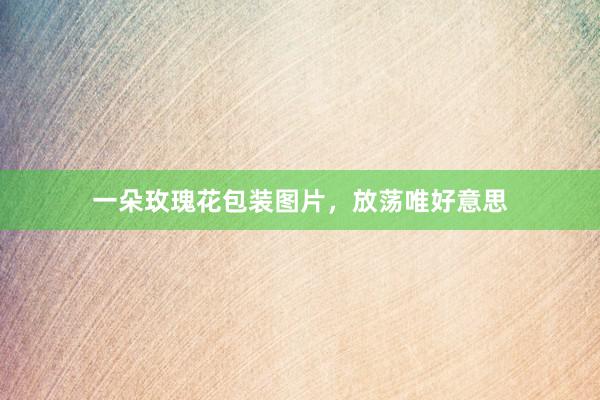 一朵玫瑰花包装图片，放荡唯好意思